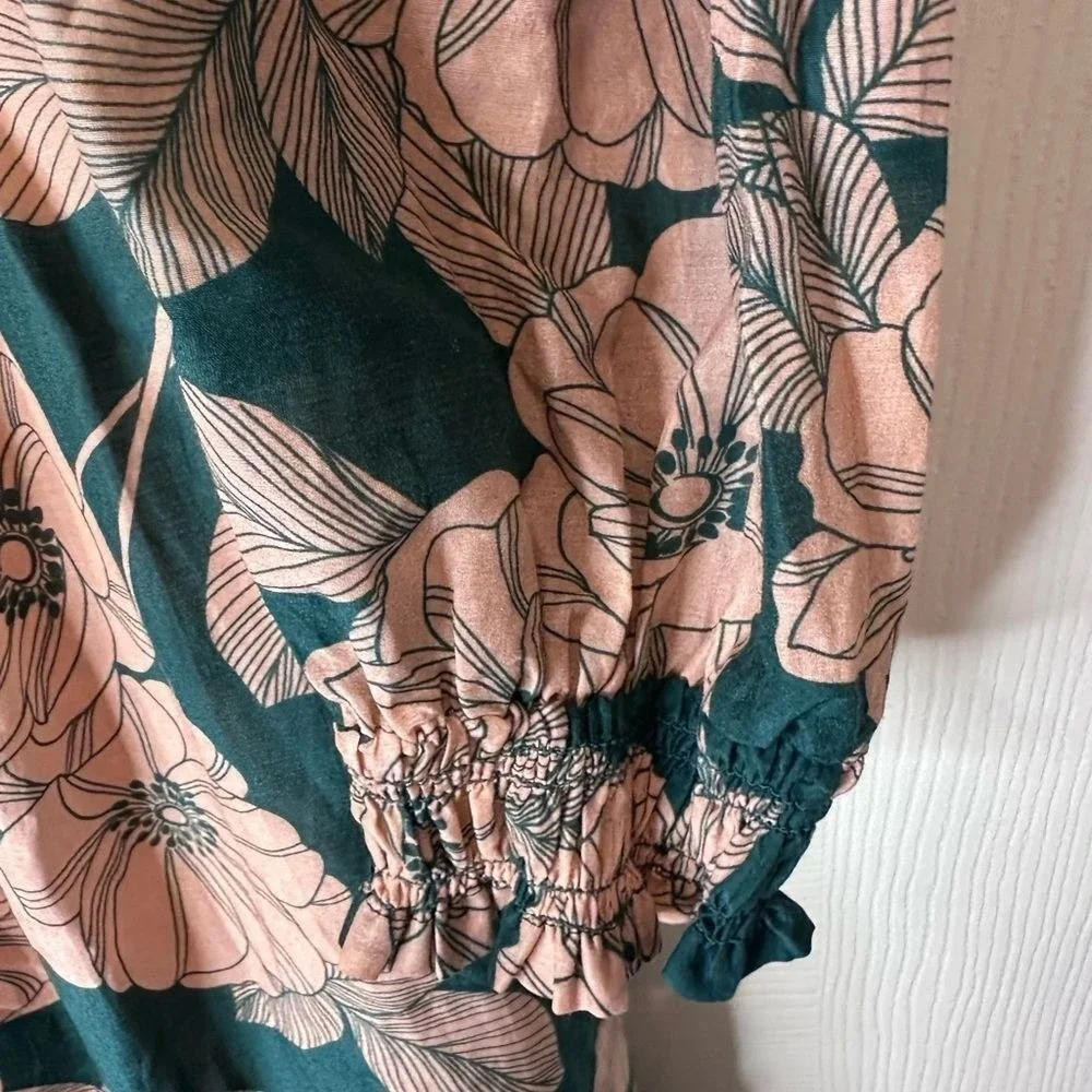 NEW Vineyard Vines Pink Bishop Sleeve‎ Maxi Sundress NWOT Ruffle Tiered - Picture 5 of 7